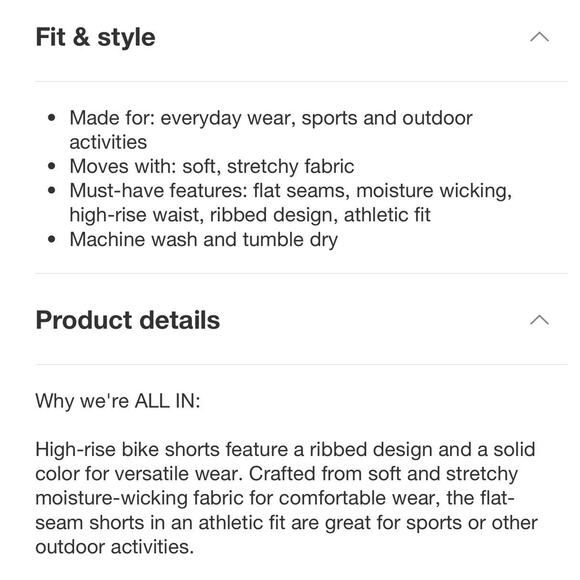 All In Motion Women's Seamless High Rise Rib Bike Shorts 6" Purple Size S - Picture 4 of 6